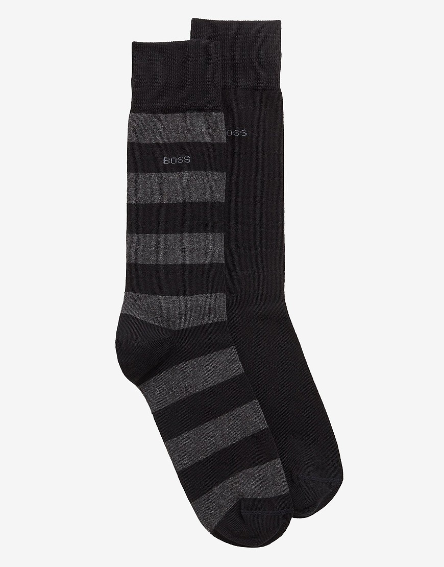 Boss Rs Block Strip Socks Black Terraces Menswear