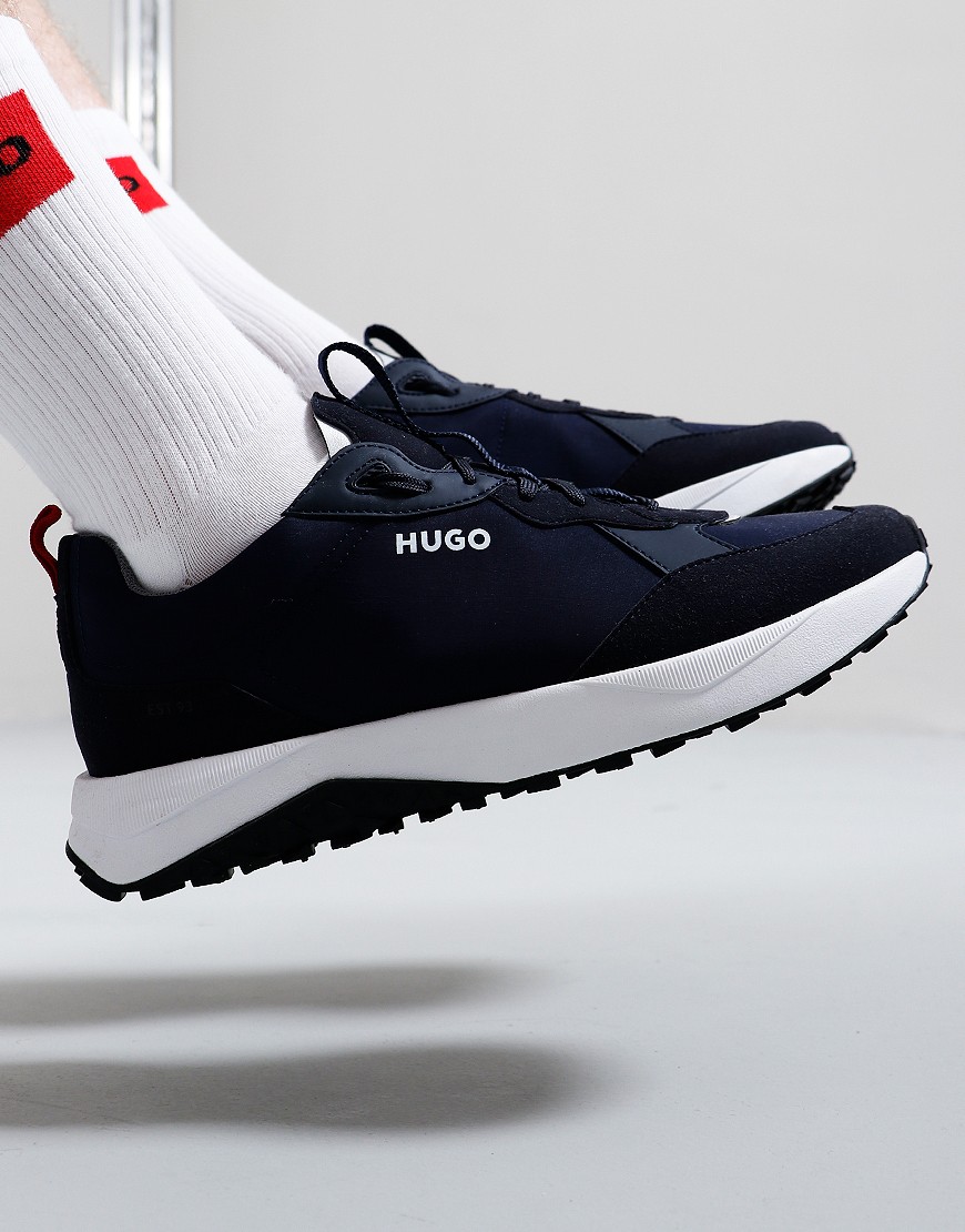 HUGO Kane Runn Mfny N Trainers Dark Blue Terraces Menswear