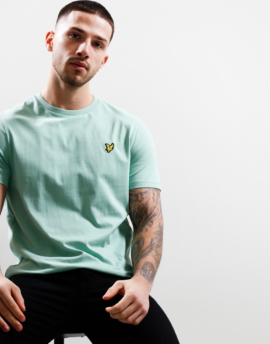 Lyl Scott Plain T Shirt Green Leaf Terraces Menswear