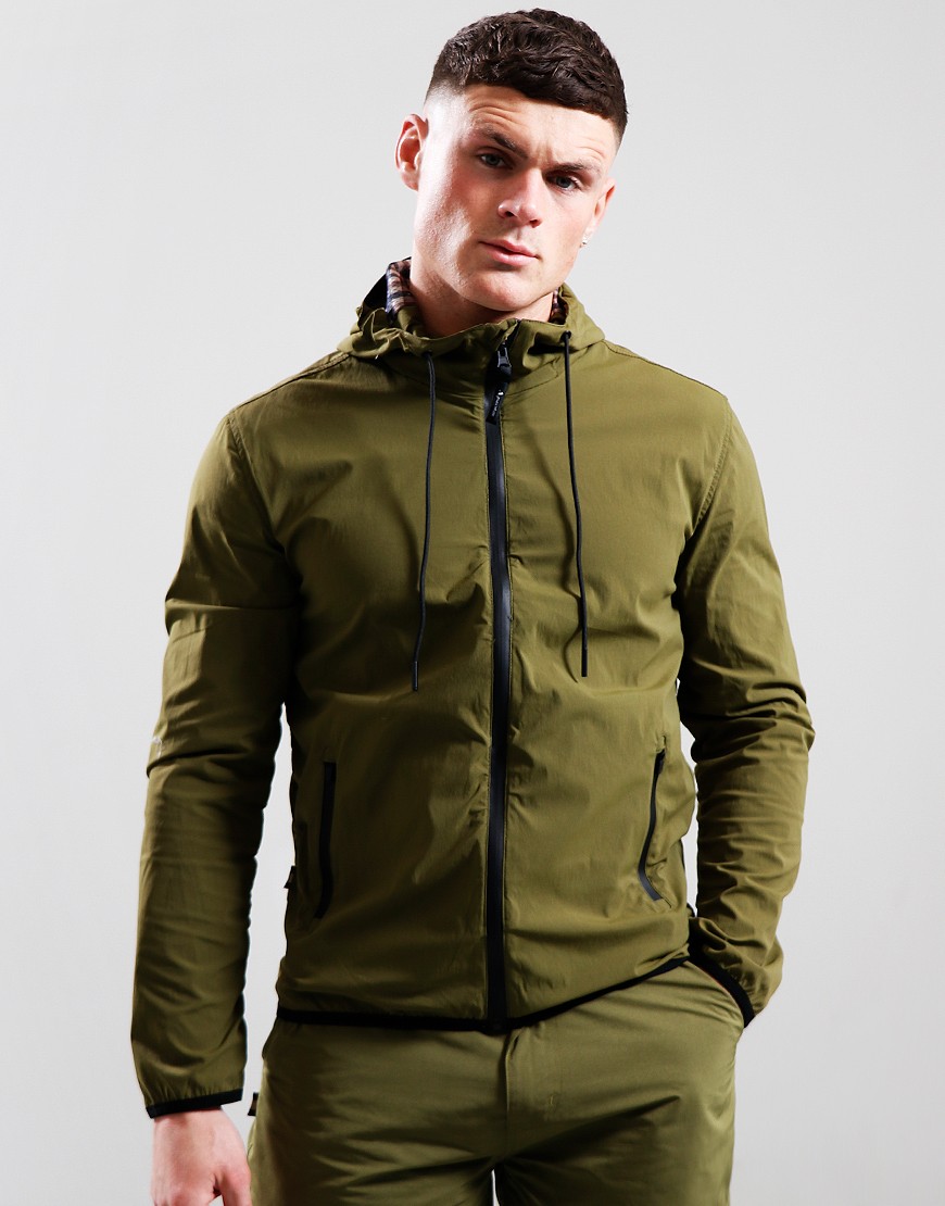 Aquascutum Hooded Jacket Army Green - Terraces Menswear