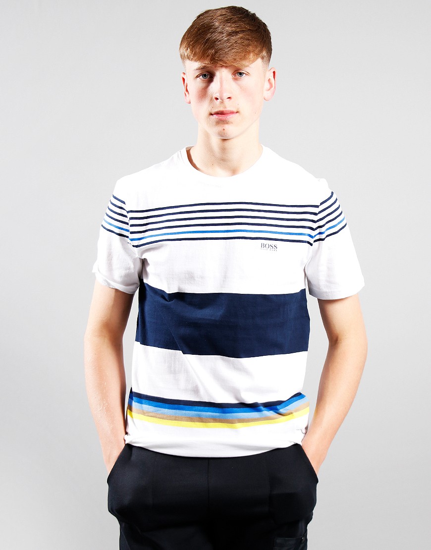 Boss Boys Striped T-Shirt in 12 Yrs Blue