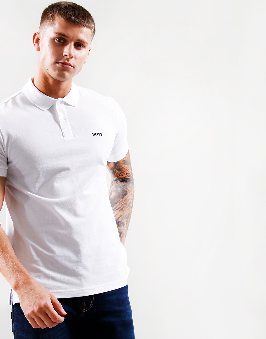 BOSS Piro Polo Shirt White Terraces Menswear