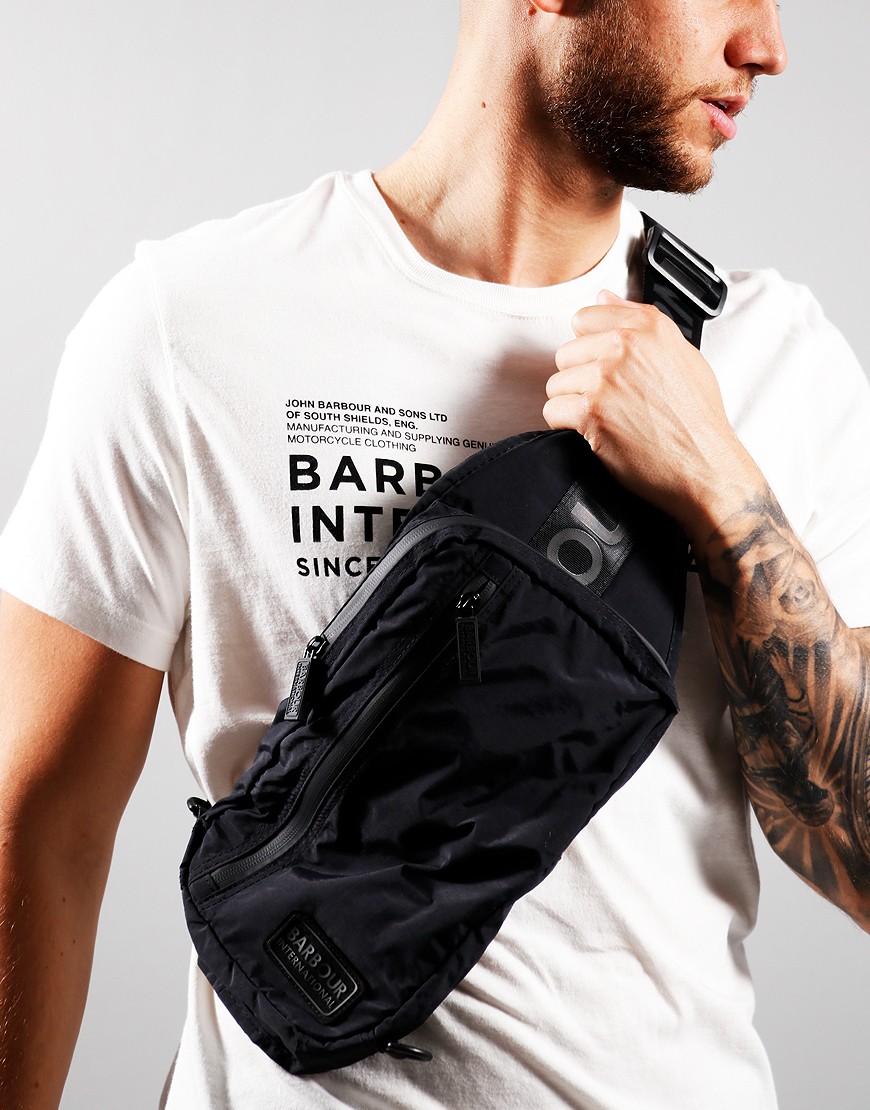 barbour international sling bag