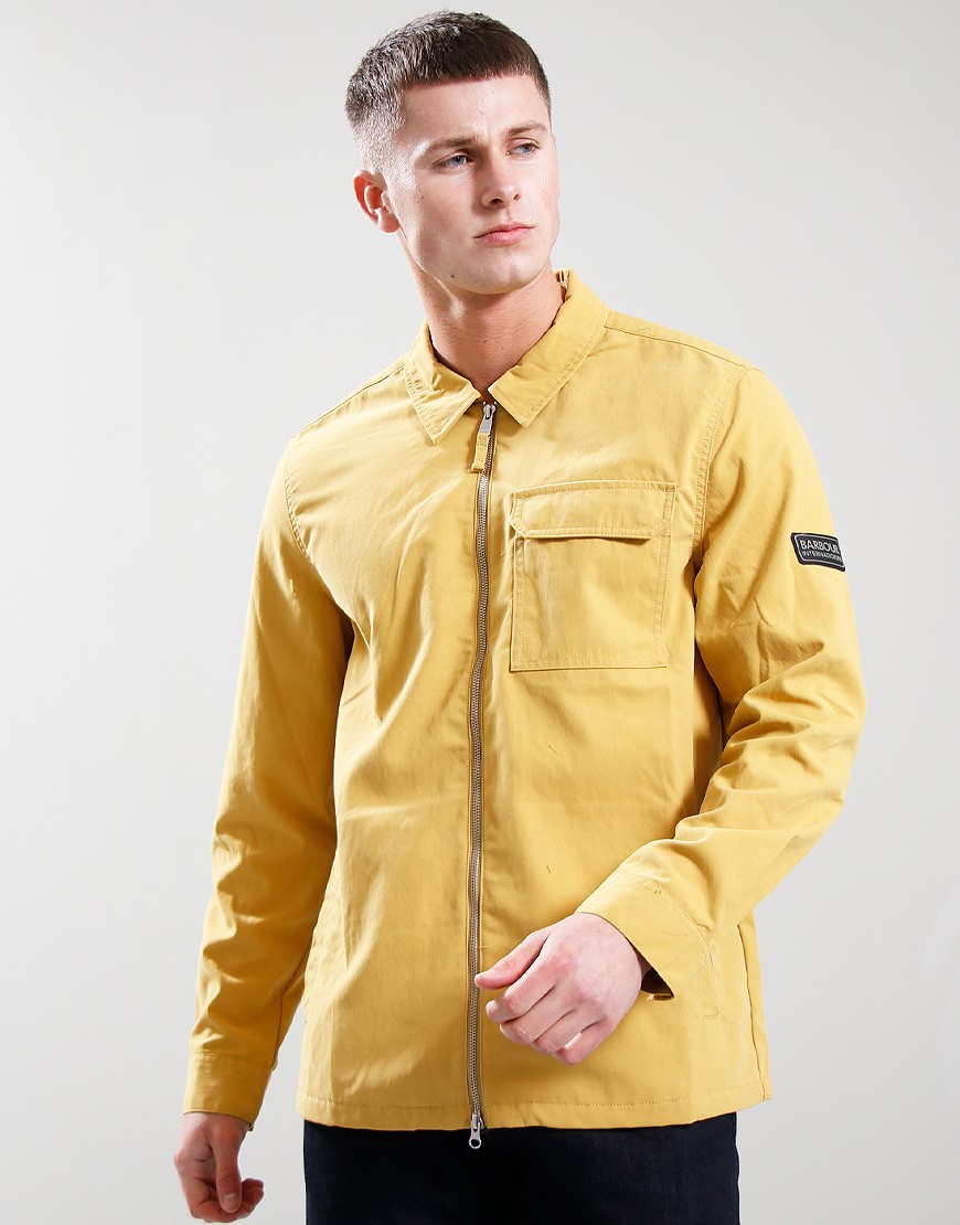 Barbour International Dome Overshirt Mustard Terraces Menswear