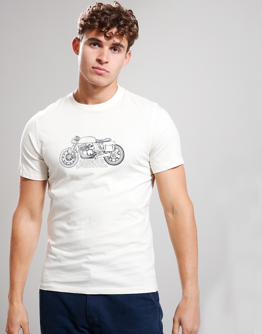 Barbour t shirt Silver on sale