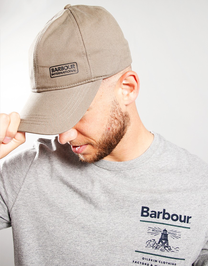 Barbour International Norton Drill Cap Dusty Khaki - Terraces Menswear
