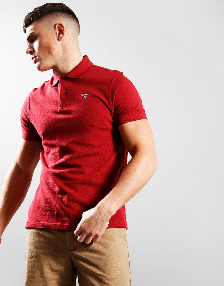 Barbour cheap polo red