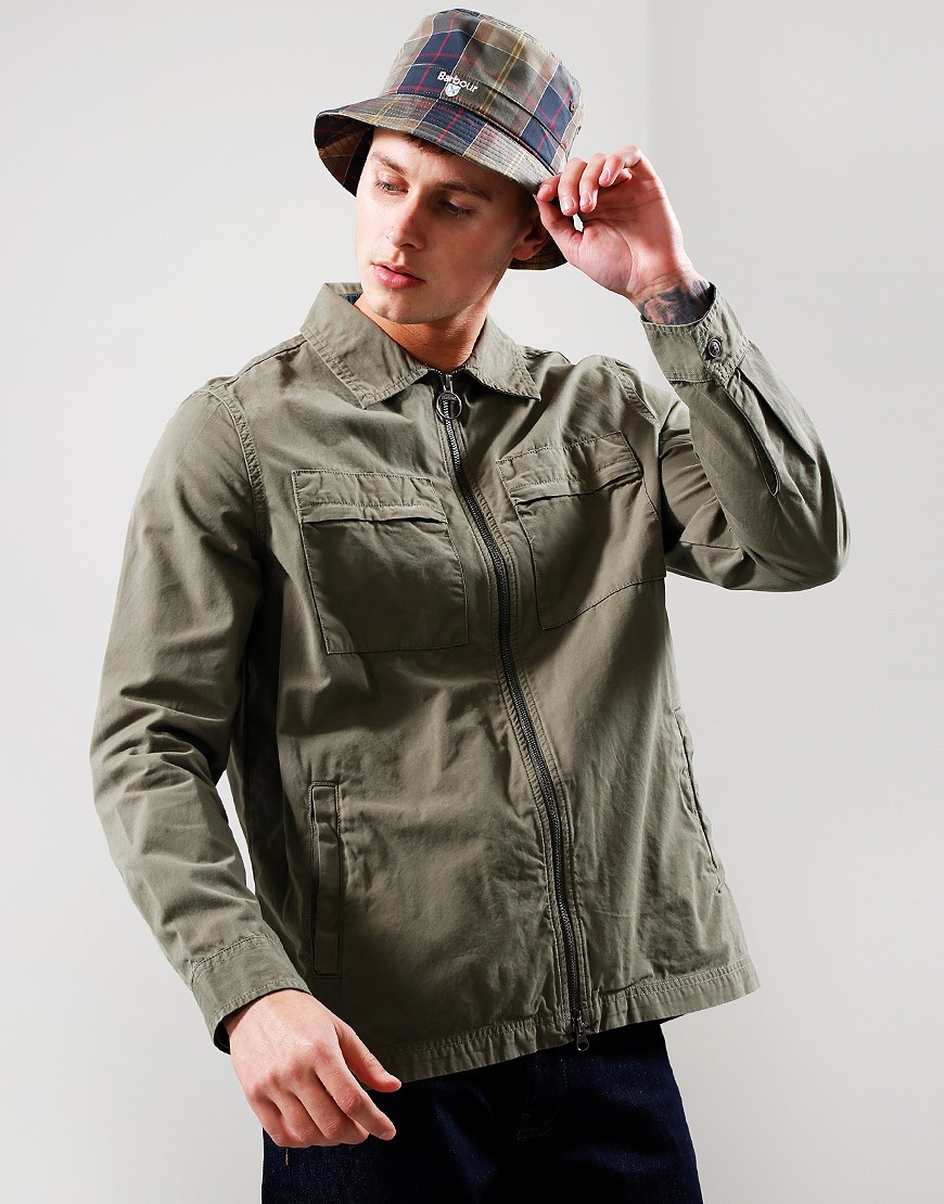 Barbour green overshirt best sale