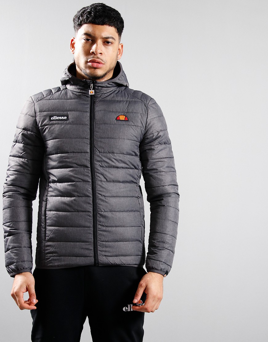 Ellesse Lombardy Puffer Jacket Dark Grey Marl Terraces Menswear