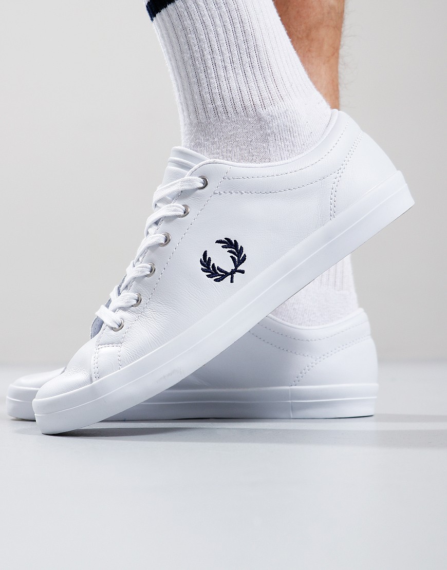 Fred Perry Baseline Leather Trainers White Terraces Menswear