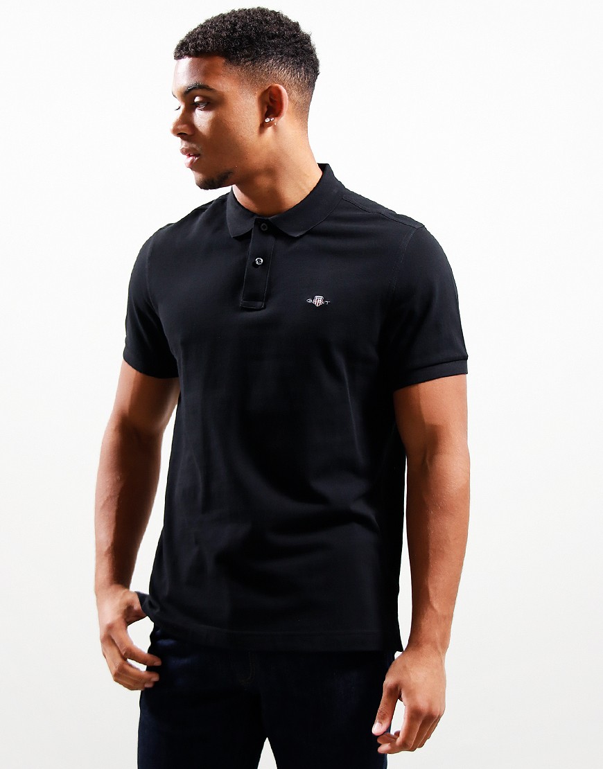 Gant black outlet polo shirt