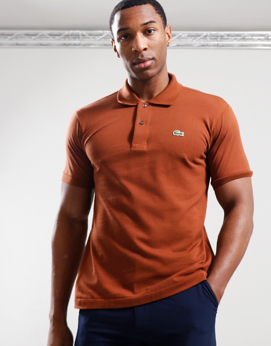 Lacoste Best L1212 Polo Shirt Brown - Terraces Menswear