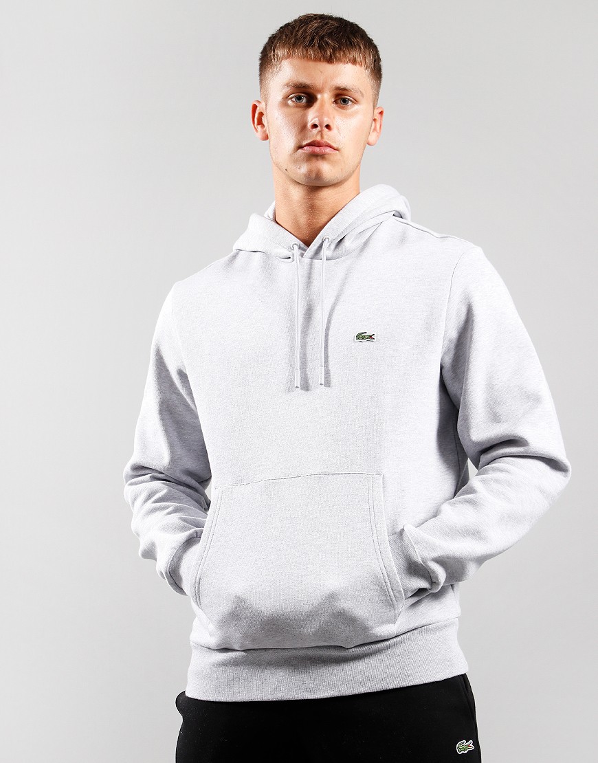 Lacoste Cotton Hoodie Silver Chine - Terraces Menswear