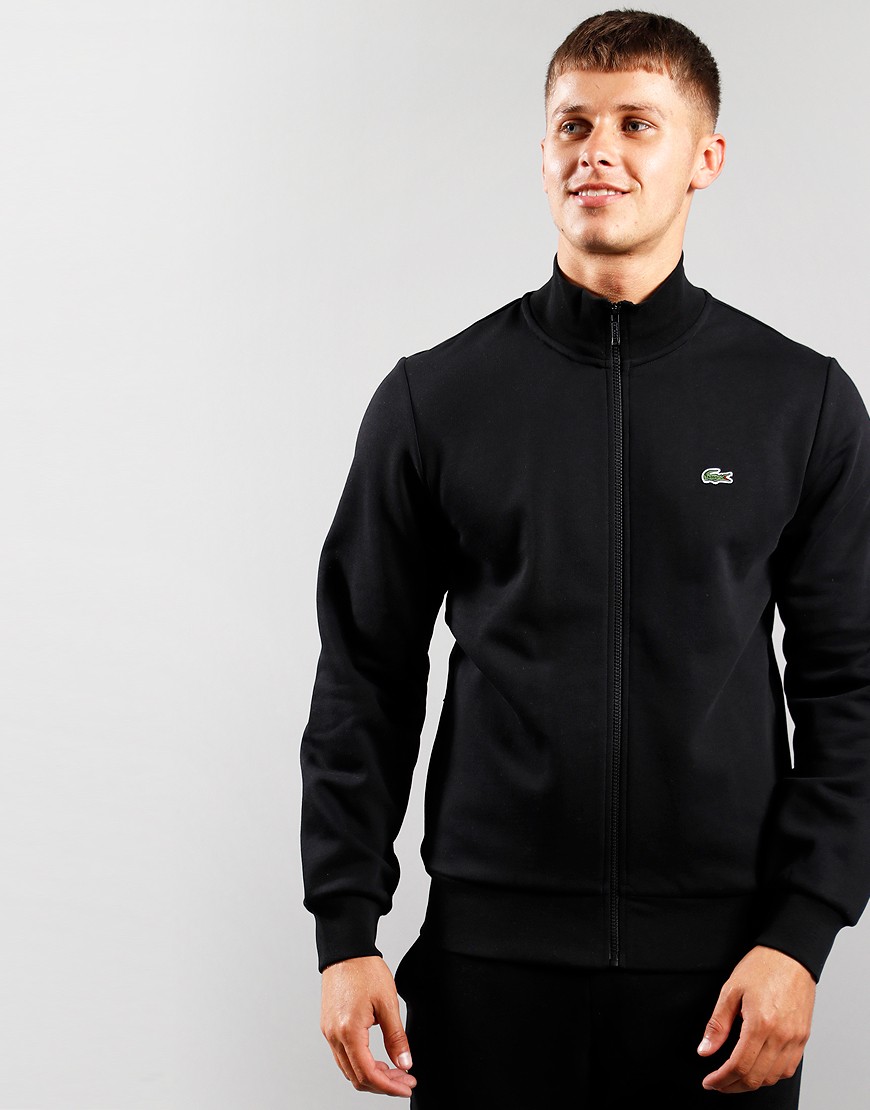 Lacoste Fleece Full Zip Sweat Black Terraces Menswear