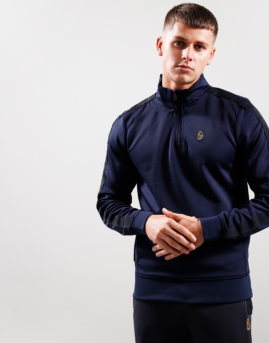 Luke 1977 TTTQR Quarter Zip Sweat Navy - Terraces Menswear