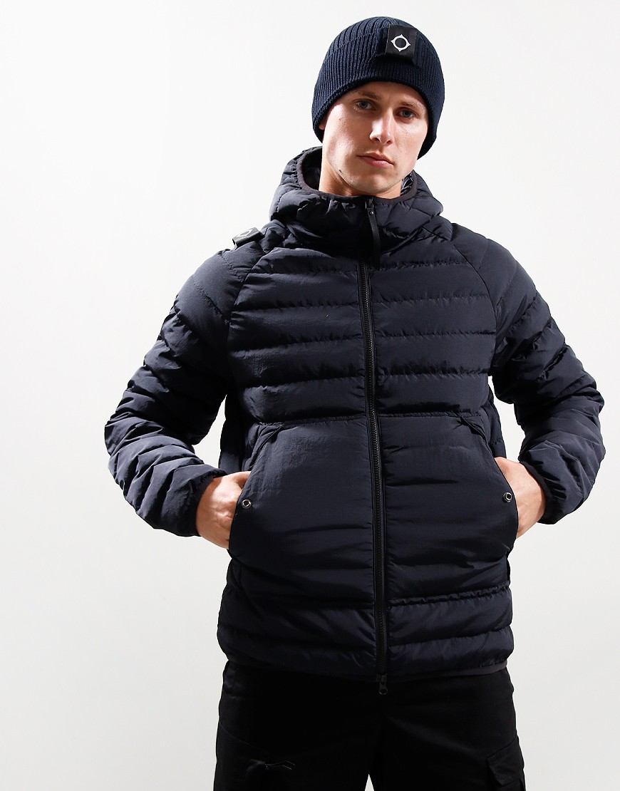 MA.Strum Hooded Down Jacket Black - Terraces Menswear