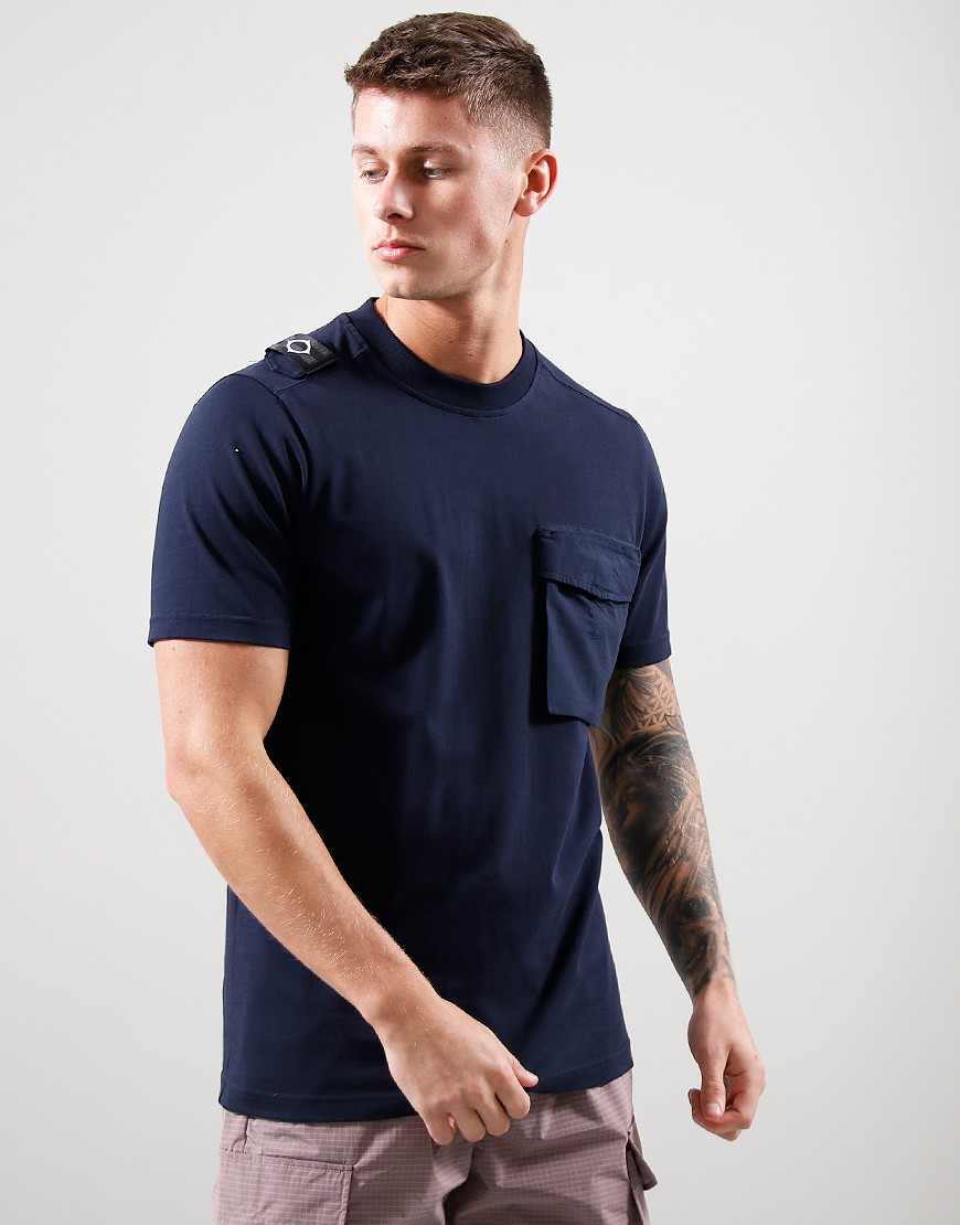 MA.STRUM Optic White Cargo Pocket T Shirt for Men