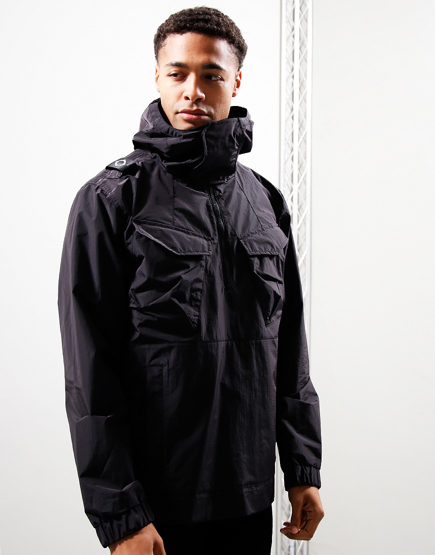 MA.Strum Nylon Grid Smock Black - Terraces Menswear