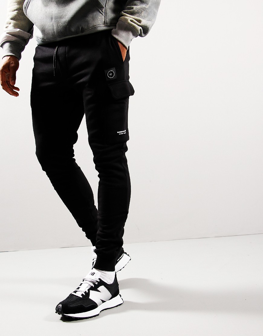 Marshall Artist Siren Cargo Joggers Black Terraces Menswear