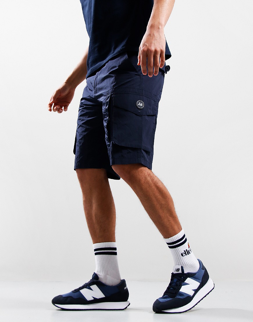 Peaceful Hooligan Giles Shorts Navy - Terraces Menswear