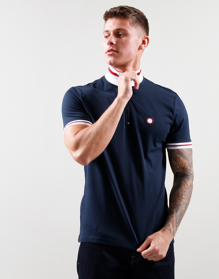 Pretty Green Tilby Cycling Top Navy - Terraces Menswear