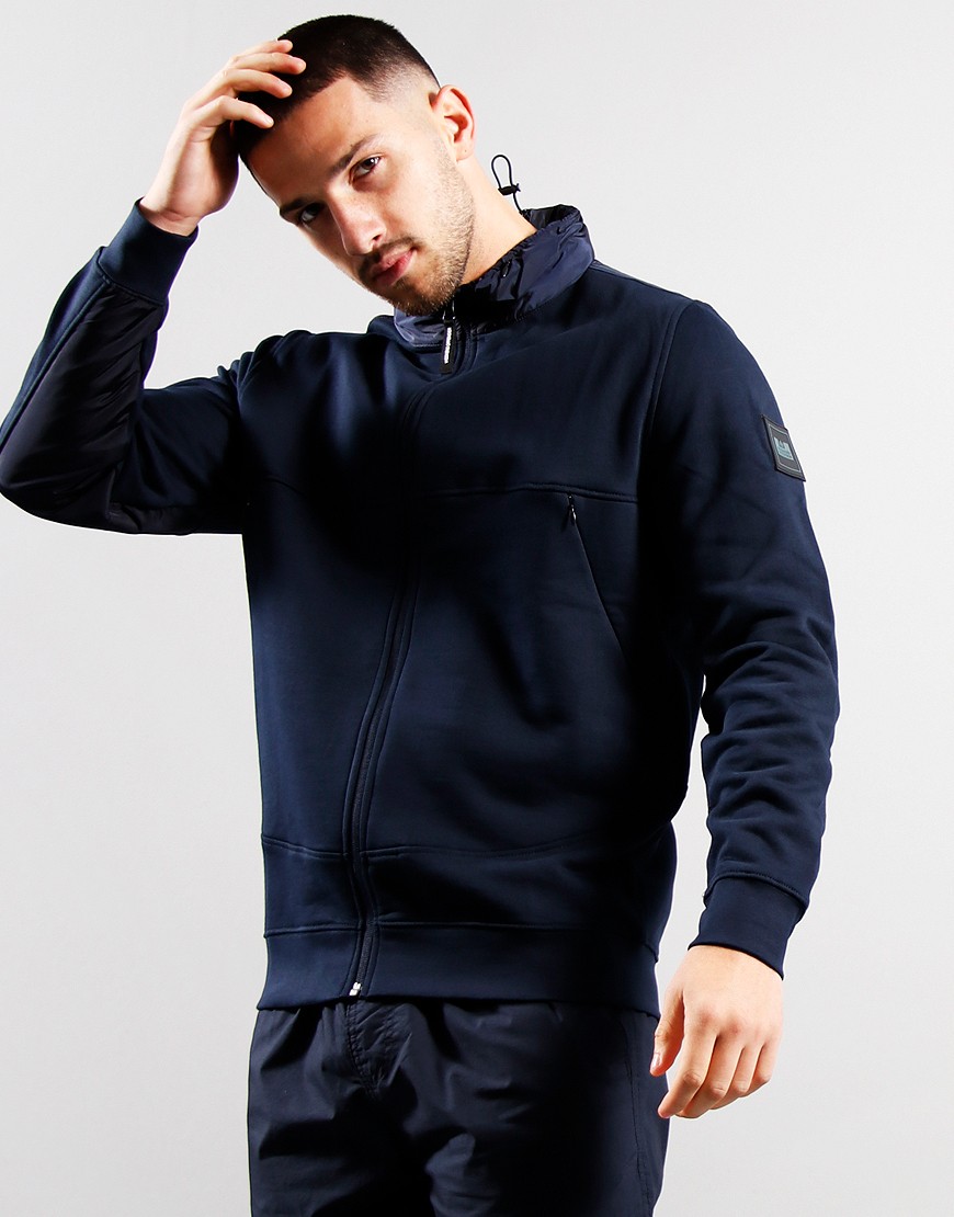 Weekend Offender Praia Zip Sweat Navy - Terraces Menswear