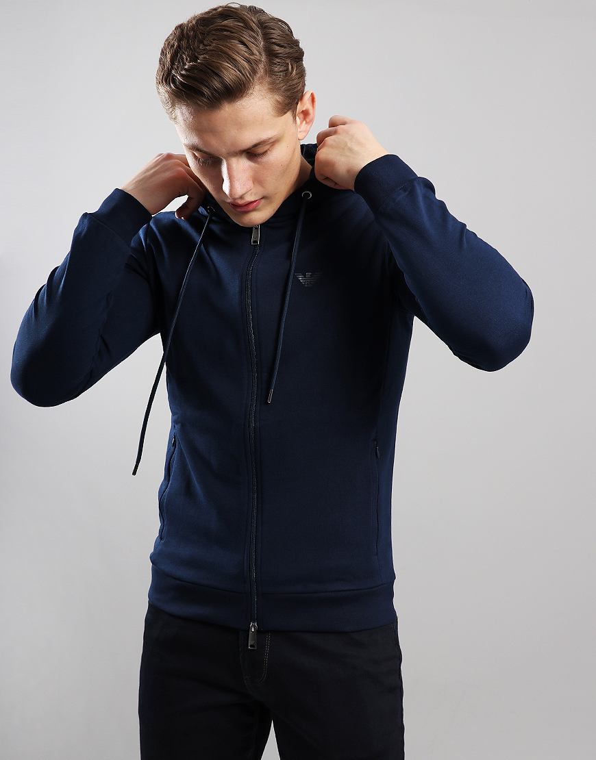 blue armani hoodie